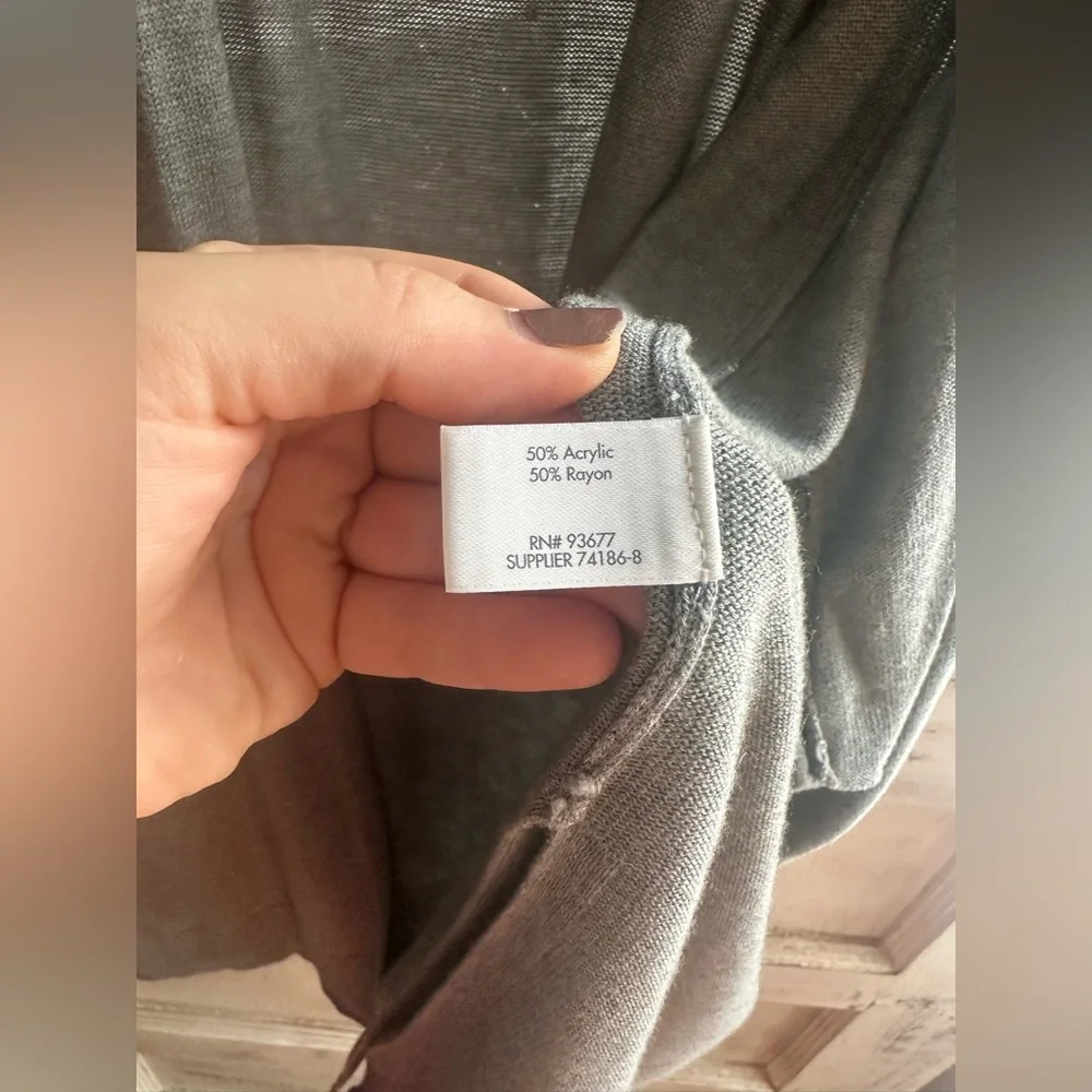 Stylus | Gray Open Front Duster Cardigan